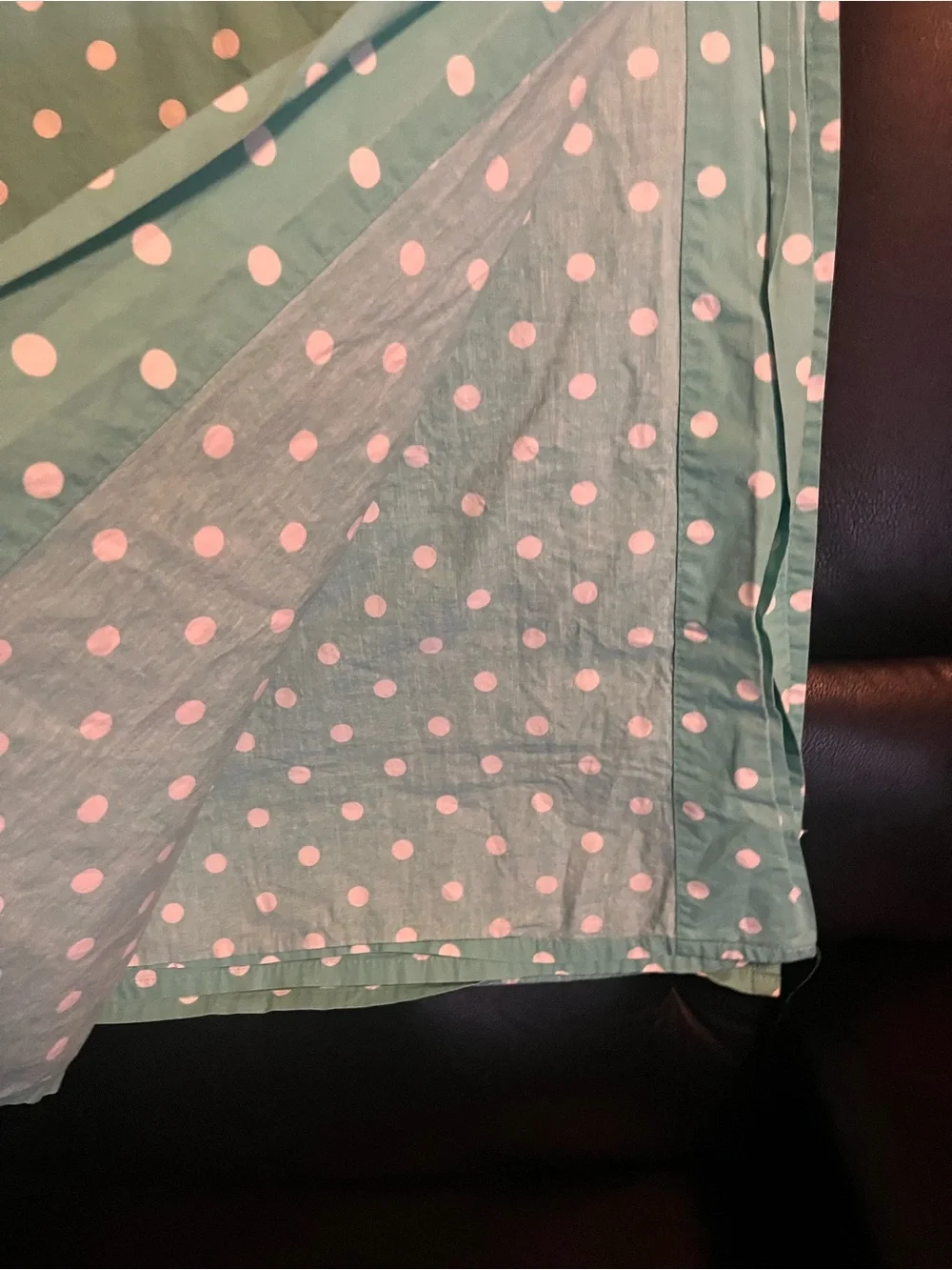 Pottery Barn Polka Dot Powder Green Full Flat sheet
